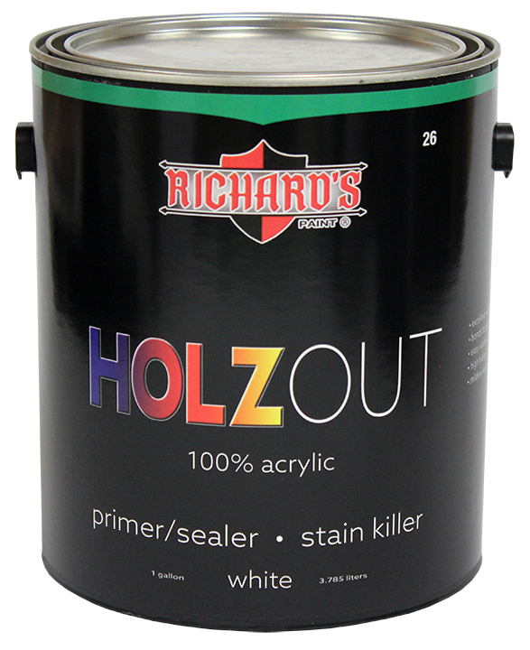 Универсальная 100% акриловая грунт-краска блокирущая пятна и плесень HOLZOUT 100% Acrylic Primer/Sealer Stain Killer