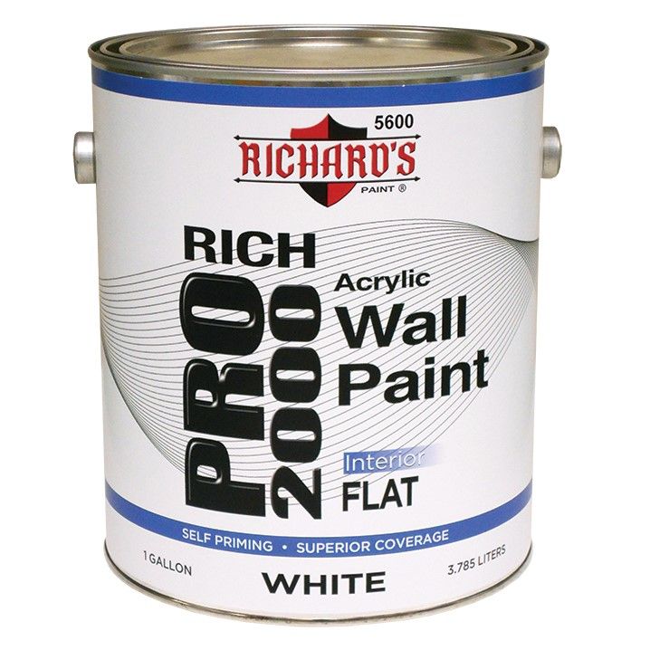 Акриловая краска для стен и потолков  Rich Pro 2000 Interior Flat Acrylic Wall Paint